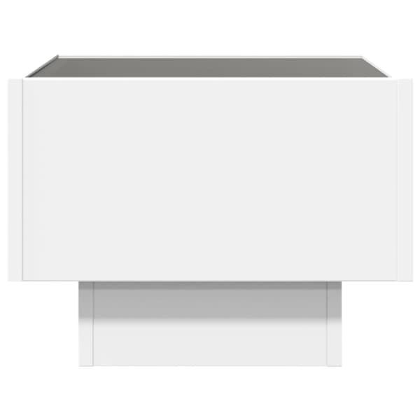 vidaXL Salongbord med Infinity LED hvit 40x40x30 cm