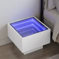 Miniatyrbilde 2 av 11: vidaXL Salongbord med Infinity LED hvit 40x40x30 cm