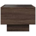 Miniatyrbillede 8 af 11: vidaXL sengebord med Infinity LED-lys 40x40x30 cm brun egetræsfarve