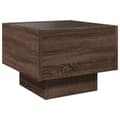Miniatyrbillede 9 af 11: vidaXL sengebord med Infinity LED-lys 40x40x30 cm brun egetræsfarve