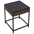 Miniatyrbillede 4 af 11: vidaXL sengebord med Infinity LED-lys 40x40x51 cm brun egetræsfarve