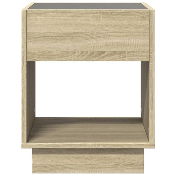 vidaXL Salongbord med Infinity LED sonoma eik 40x40x50 cm