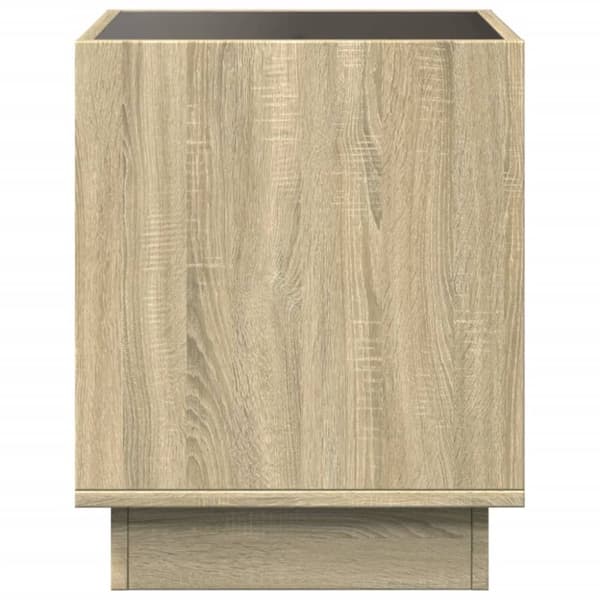 vidaXL Salongbord med Infinity LED sonoma eik 40x40x50 cm