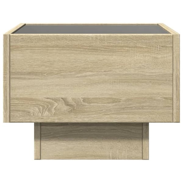 vidaXL sengebord med Infinity LED-lys 40x40x30 cm sonoma-eg