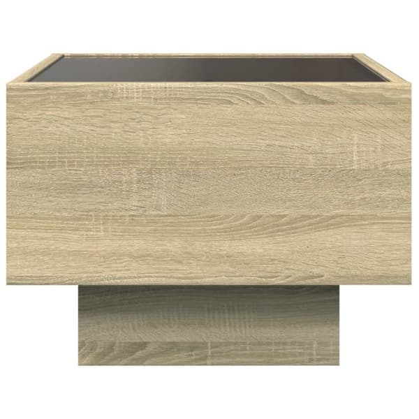 vidaXL sengebord med Infinity LED-lys 40x40x30 cm sonoma-eg