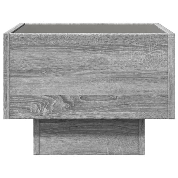 vidaXL sohvapöytä Infinity LED-valoilla harmaa Sonoma 40x40x30 cm