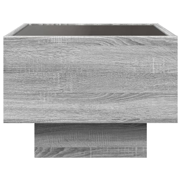 vidaXL sohvapöytä Infinity LED-valoilla harmaa Sonoma 40x40x30 cm