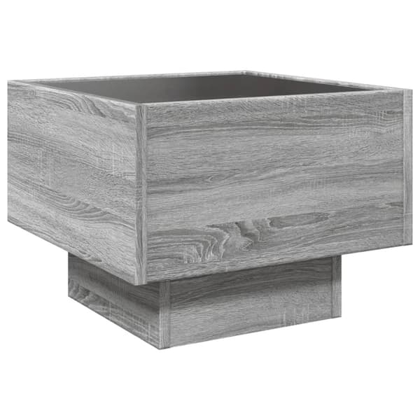 vidaXL sohvapöytä Infinity LED-valoilla harmaa Sonoma 40x40x30 cm
