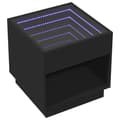 Pikkukuva 4 / 11: vidaXL sohvapöytä Infinity LED-valoilla musta 50x50x50 cm