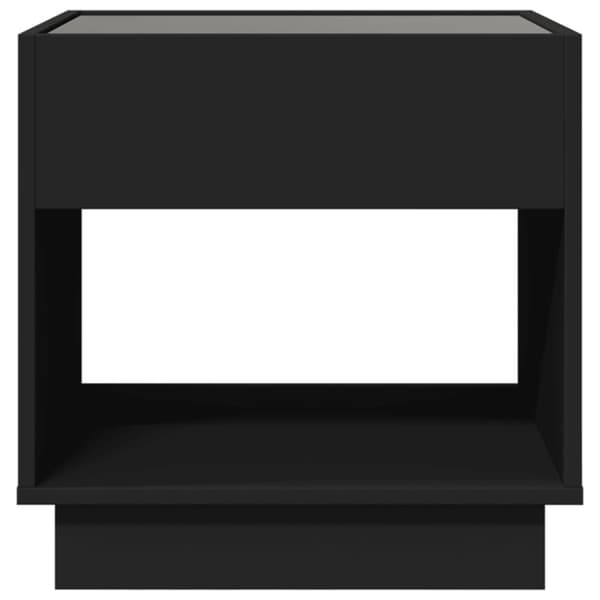 vidaXL sohvapöytä Infinity LED-valoilla musta 50x50x50 cm
