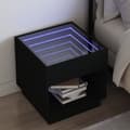 Pikkukuva 2 / 11: vidaXL sohvapöytä Infinity LED-valoilla musta 50x50x50 cm