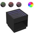 Pikkukuva 1 / 11: vidaXL sohvapöytä Infinity LED-valoilla musta 50x50x50 cm