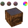 Miniatyrbillede 3 af 11: vidaXL sengebord med Infinity LED-lys 50x50x50 cm røget egetræsfarve