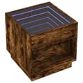 Miniatyrbillede 4 af 11: vidaXL sengebord med Infinity LED-lys 50x50x50 cm røget egetræsfarve