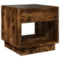 Miniatyrbillede 9 af 11: vidaXL sengebord med Infinity LED-lys 50x50x50 cm røget egetræsfarve