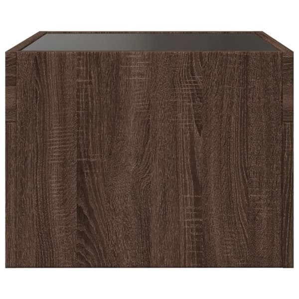 vidaXL sengebord med Infinity LED-lys 40x40x30 cm brun egetræsfarve