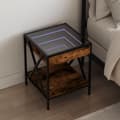 Miniatyrbilde 2 av 11: vidaXL Salongbord med Infinity LED røkt eik 40x40x49 cm