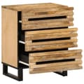 Miniatyrbilde 3 av 11: vidaXL Nattbord 50x34x62 cm grov heltre mango