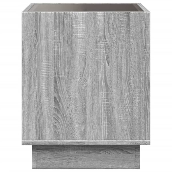 vidaXL sofabord med Infinity LED-lys 50x50x50 cm grå sonoma-eg