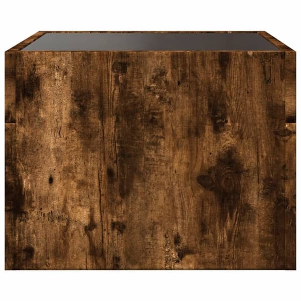vidaXL sengebord med Infinity LED-lys 40x40x30 cm røget egetræsfarve