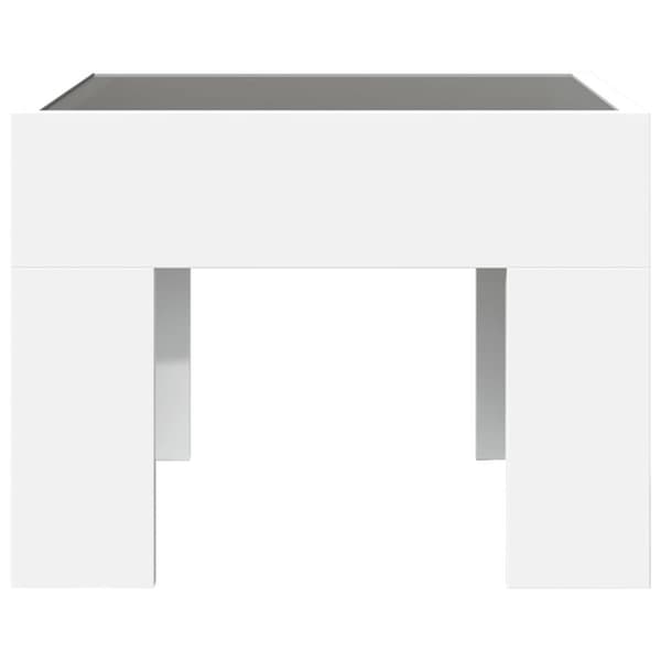 vidaXL sengebord med Infinity LED-lys 40x40x30 cm hvid