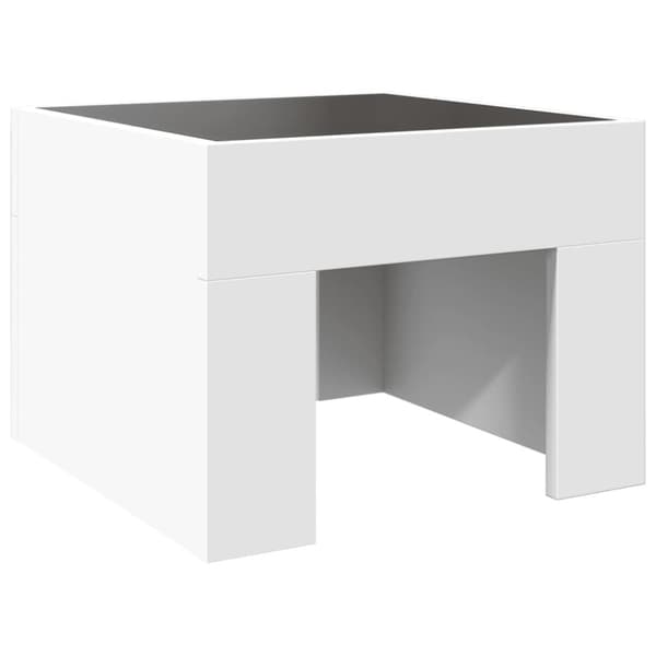 vidaXL sengebord med Infinity LED-lys 40x40x30 cm hvid