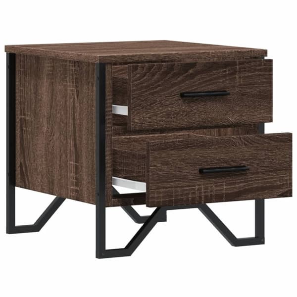 vidaXL Nattbord brun eik 40x41x40 cm konstruert tre