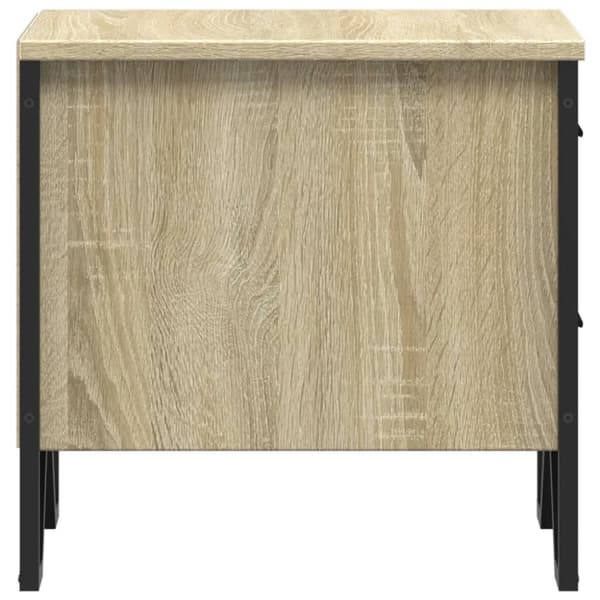 vidaXL sengeborde 2 stk. 40x41x40 cm konstrueret træ sonoma-eg