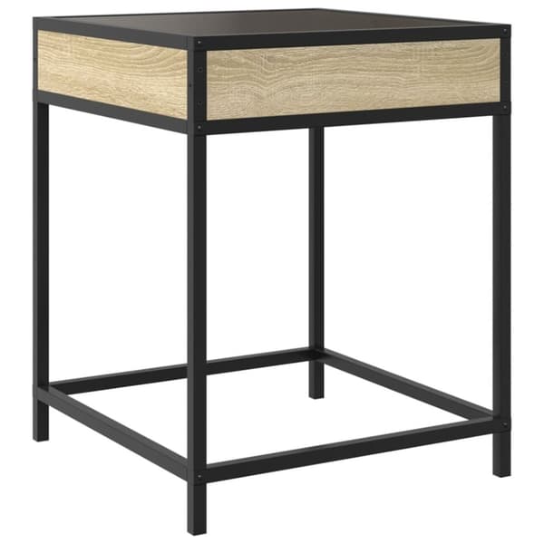 vidaXL sengebord med Infinity LED-lys 40x40x51 cm sonoma-eg