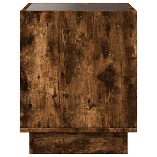 vidaXL sengebord med Infinity LED-lys 40x40x50 cm røget egetræsfarve