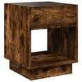 Miniatyrbillede 9 af 11: vidaXL sengebord med Infinity LED-lys 40x40x50 cm røget egetræsfarve