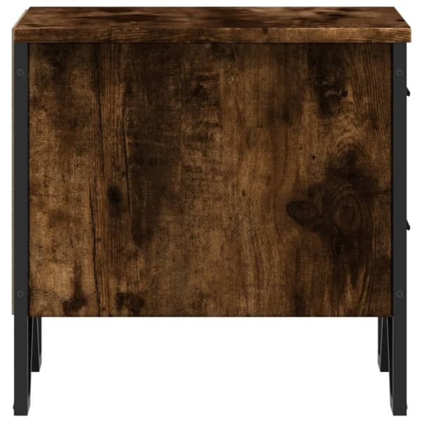vidaXL sengebord 40x41x40 cm konstrueret træ røget egetræsfarve