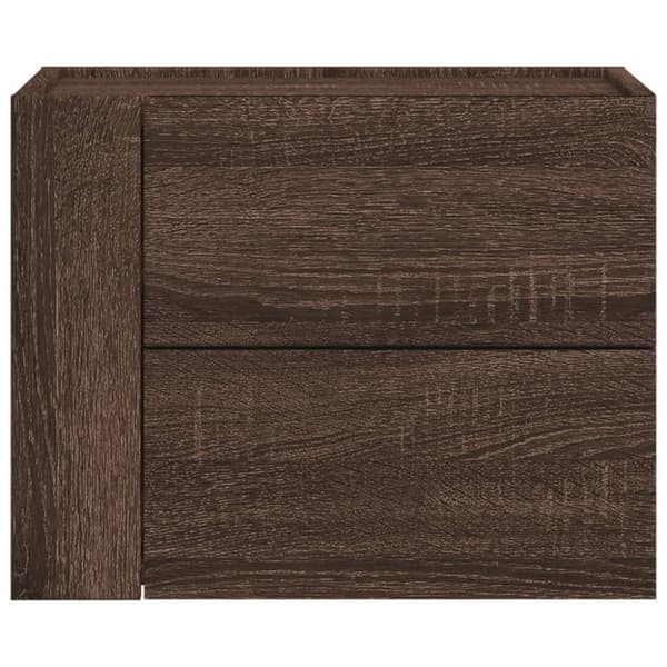 vidaXL Väggmonterade sängbord 2 st brun ek 45x30x35 cm