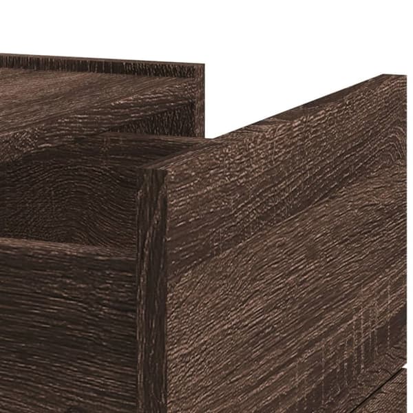 vidaXL Väggmonterade sängbord 2 st brun ek 45x30x35 cm