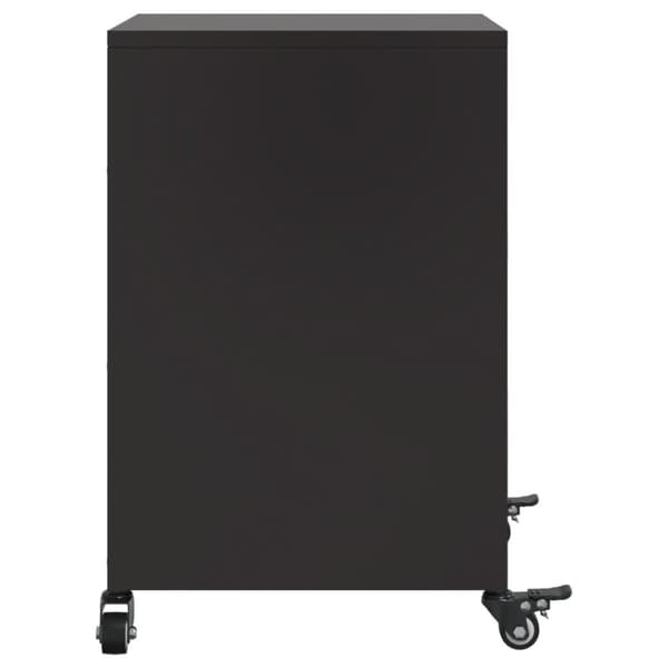 vidaXL Nattbord 2 stk svart 36x39x59 cm stål
