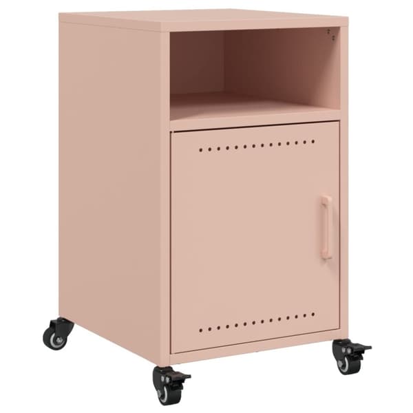 vidaXL Sängbord rosa 36x39x59 cm stål