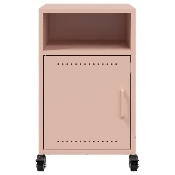 vidaXL Sängbord rosa 36x39x59 cm stål