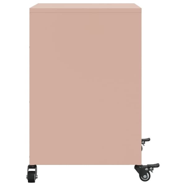 vidaXL Sängbord rosa 36x39x59 cm stål