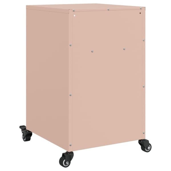 vidaXL Sängbord rosa 36x39x59 cm stål
