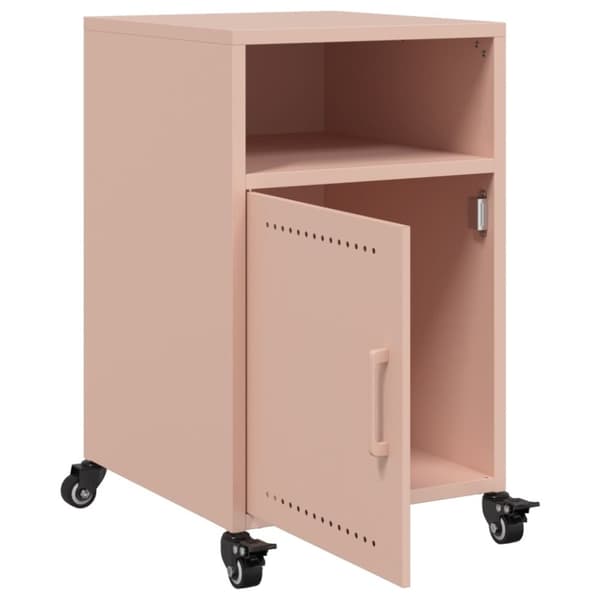 vidaXL Sängbord rosa 36x39x59 cm stål
