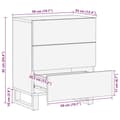 Miniatyrbilde 11 av 11: vidaXL Nattbord 50x34x62 cm heltre mango