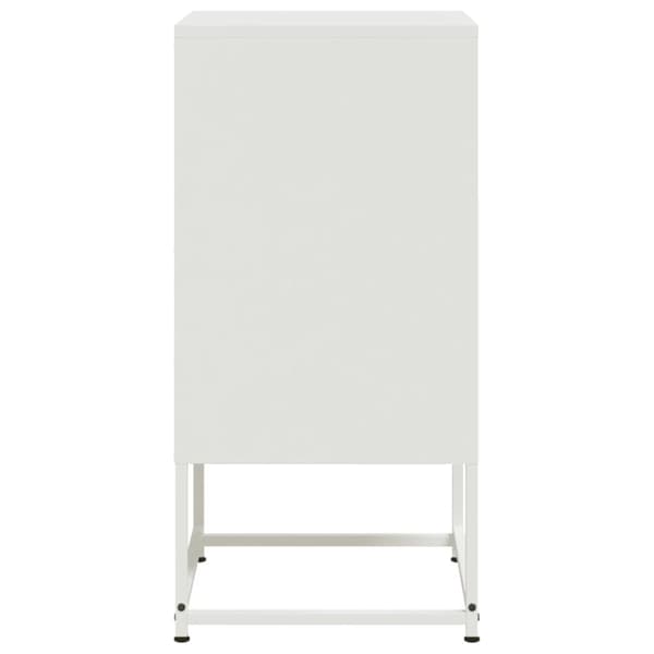 vidaXL Nattbord hvit 36x39x78 cm stål