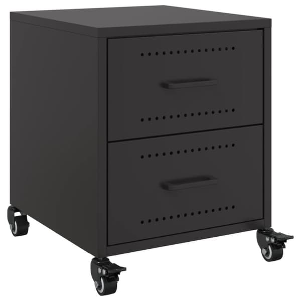 vidaXL sengebord 36x39x43,5 cm stål sort
