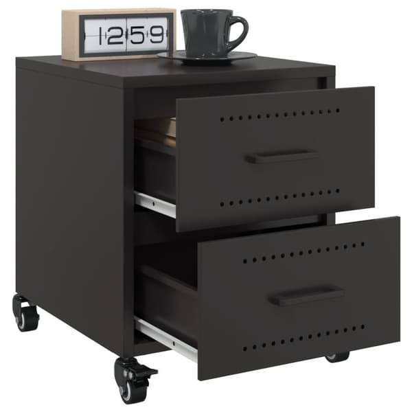 vidaXL sengebord 36x39x43,5 cm stål sort