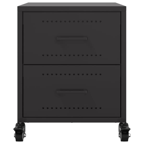 vidaXL sengebord 36x39x43,5 cm stål sort