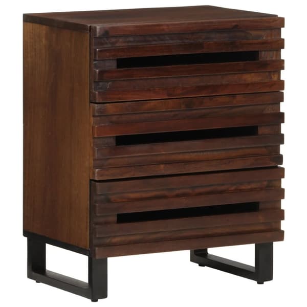 vidaXL sengebord 50x34x62 cm massivt mangotræ brun