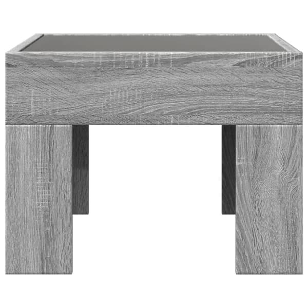 vidaXL sohvapöytä Infinity LED-valoilla harmaa Sonoma 40x40x30 cm