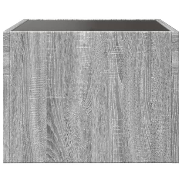 vidaXL sohvapöytä Infinity LED-valoilla harmaa Sonoma 40x40x30 cm