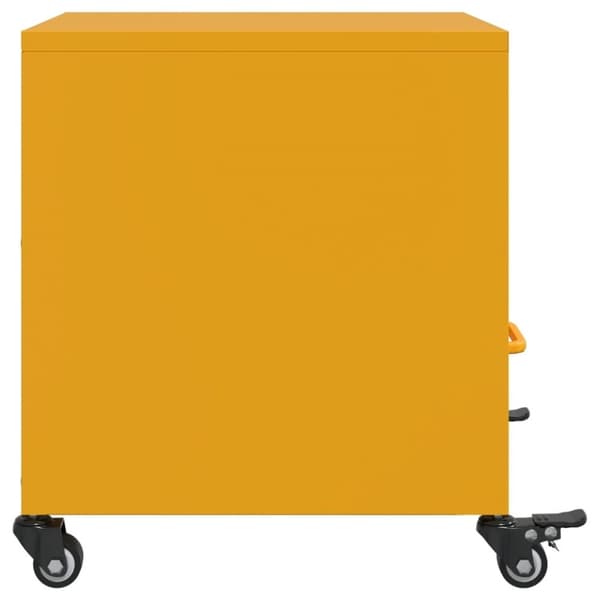 vidaXL sengeborde 2 stk. 36x39x43,5 cm stål sennepsgul