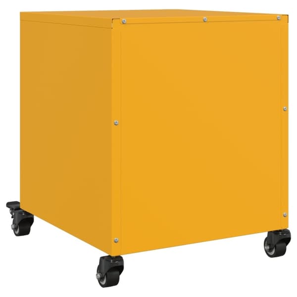 vidaXL sengeborde 2 stk. 36x39x43,5 cm stål sennepsgul